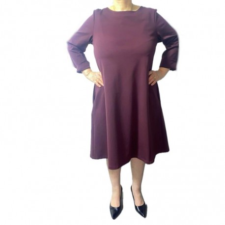 Robe oversize très large bordeaux