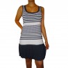 Robe à pois et à rayures Natural Marin