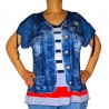 T-shirt manches courtes imprimé jean masquenada