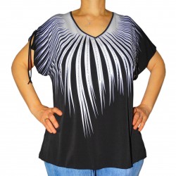 T-shirt femme imprimé strass Masquenada
